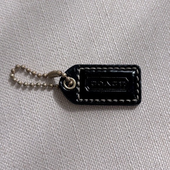Coach Black Leather hang tag - Picture 1 of 5